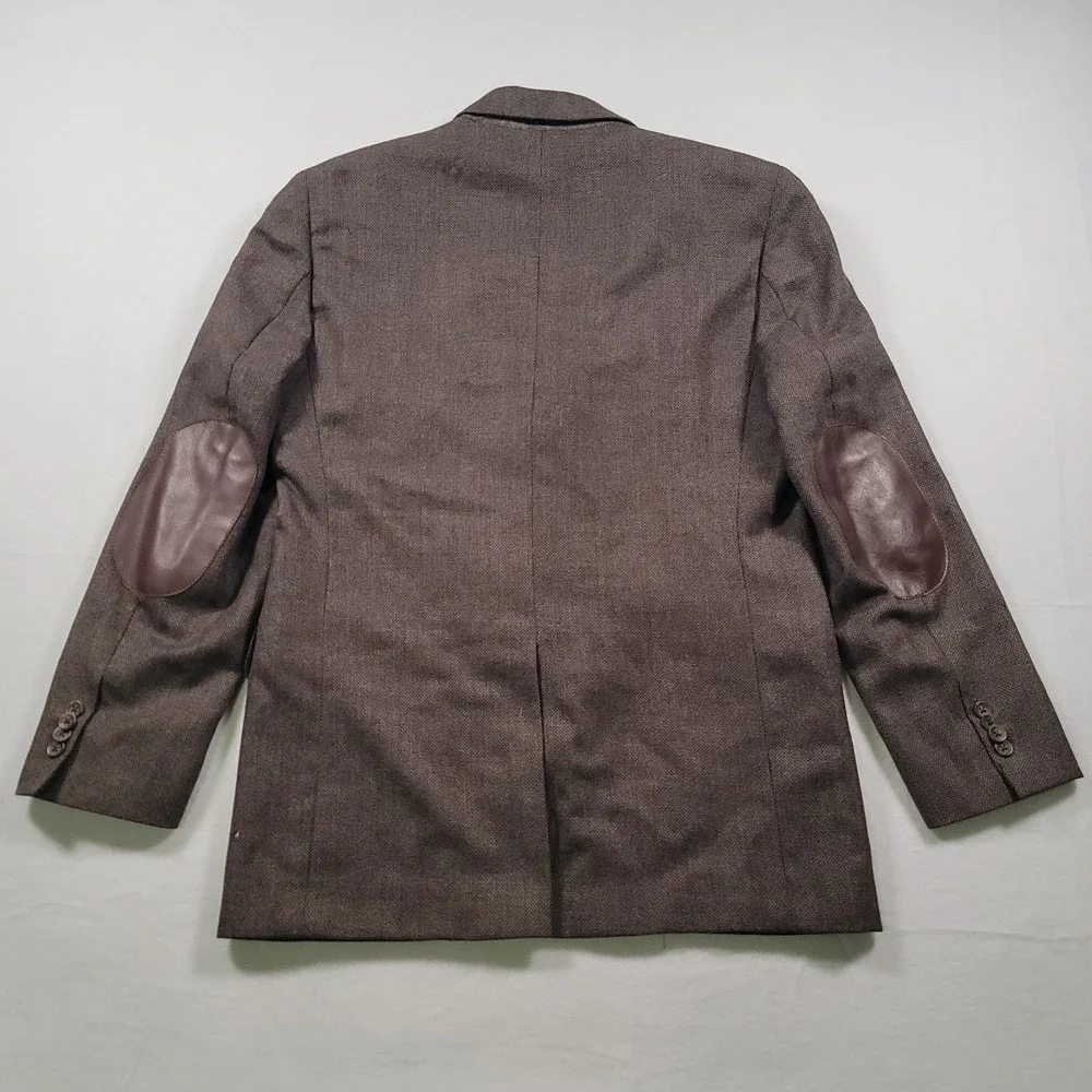 Cremieux Collection x Loro Piana Wool Sport Coat Mens 38R Brown Birdseye Blazer